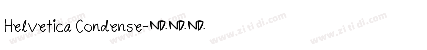 Helvetica Condense字体转换